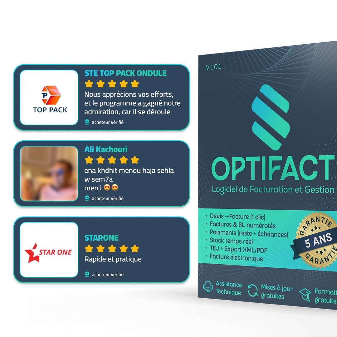OptiFact — Logiciel de facturation simple, rapide, sans erreur et sans abonnement