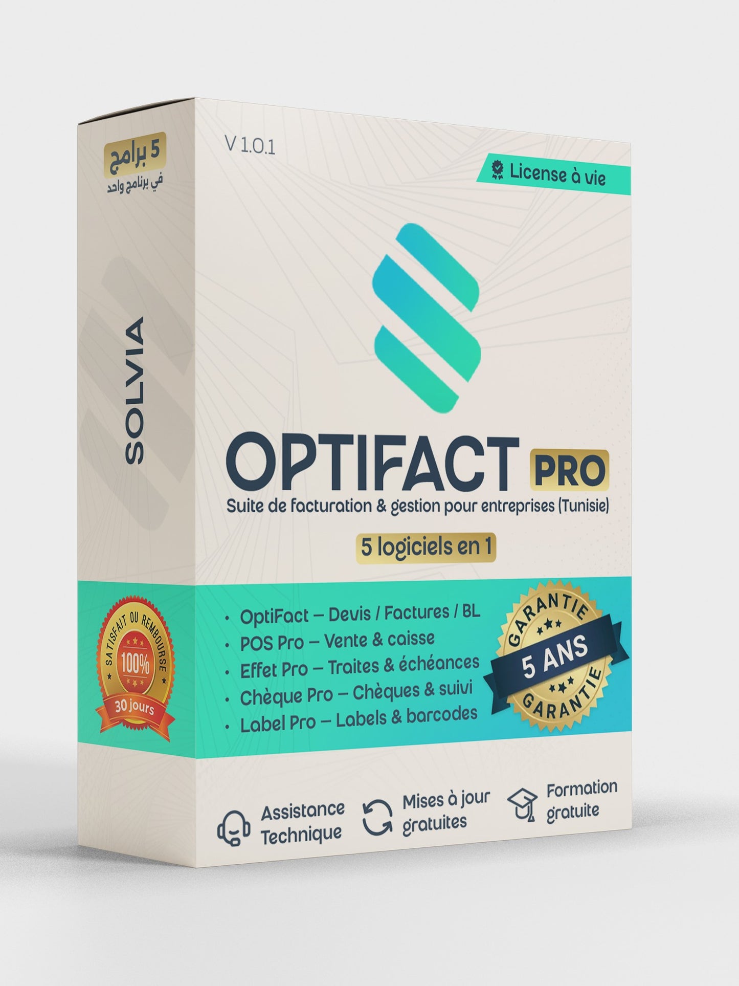 OptiFact Pro :logiciel de facturation 5-en-1