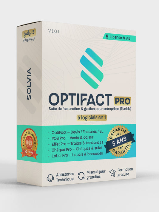 OptiFact Pro :logiciel de facturation 5-en-1